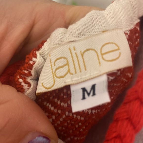 Jaline Women's Red Ana Maria Handwoven Backless A-Line Dress Size S Red - Picture 3 of 12